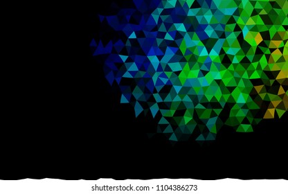 Dark Multicolor, Rainbow vector polygon abstract pattern. Shining colored illustration in a Brand new style. The polygonal design can be used for your web site.