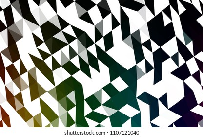 Dark Multicolor, Rainbow vector polygon abstract pattern. A vague abstract illustration with gradient. The elegant pattern can be used as part of a brand book.