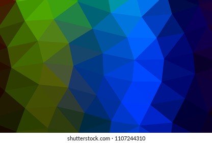 Dark Multicolor, Rainbow vector polygon abstract polygon abstract. Colorful illustration in abstract style with gradient. Brand new style for your business design.