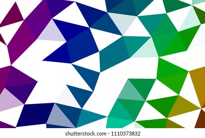 Dark Multicolor, Rainbow vector polygon. Shining colored illustration in a Brand new style. A completely new template for your business design.