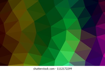 Dark Multicolor, Rainbow vector polygon abstract polygon abstract. Geometric illustration in Origami style with gradient.  The elegant pattern can be used as part of a brand book.