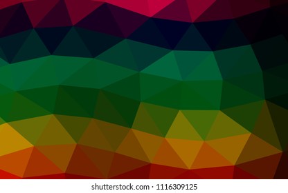 Dark Multicolor, Rainbow vector polygon abstract polygon abstract. A vague abstract illustration with gradient. The polygonal design can be used for your web site.