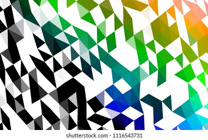 Dark Multicolor, Rainbow vector polygon abstract background. Creative illustration with gradient. The elegant pattern can be used as part of a brand book.