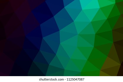 Dark Multicolor, Rainbow vector polygon abstract polygon abstract. Triangular geometric sample with gradient.  Brand new design for your business.
