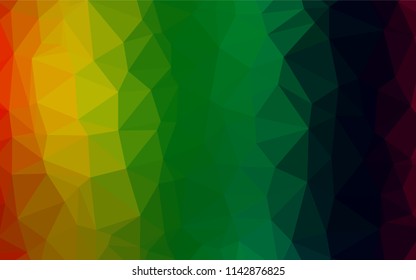 Dark Multicolor, Rainbow vector polygon abstract background. Shining illustration, which consist of triangles. A completely new template for your business design.