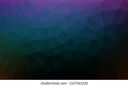Dark Multicolor, Rainbow vector polygon abstract background. Brand new colored illustration in blurry style with gradient. The elegant pattern can be used as part of a brand book.