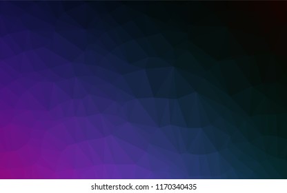 Dark Multicolor, Rainbow vector polygon abstract layout. Colorful illustration in abstract style with gradient. The textured pattern can be used for background.