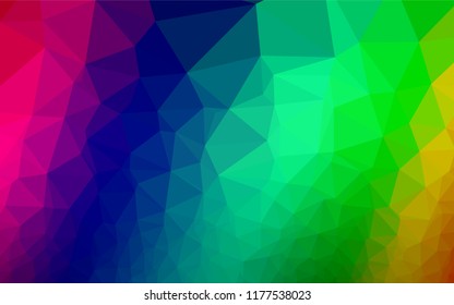 Dark Multicolor, Rainbow vector polygon abstract background. Colorful abstract illustration with gradient. A new texture for your design.