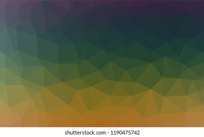 Dark Multicolor, Rainbow vector polygon abstract backdrop. Geometric illustration in Origami style with gradient.  The textured pattern can be used for background.