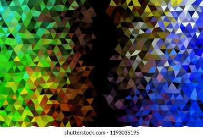 Dark Multicolor, Rainbow vector polygon abstract background. Colorful abstract illustration with gradient. The template can be used as a background for cell phones.