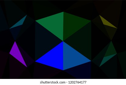 Dark Multicolor, Rainbow vector polygon abstract layout. A completely new color illustration in a vague style. The completely new template can be used for your brand book.