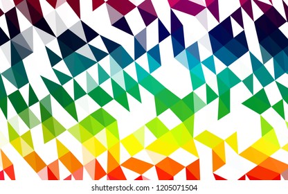 Dark Multicolor, Rainbow vector polygon abstract backdrop. A completely new color illustration in a vague style. A new texture for your design.