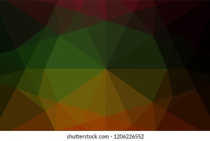 Dark Multicolor, Rainbow vector polygon abstract layout. A completely new color illustration in a vague style. The elegant pattern can be used as part of a brand book.