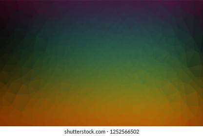 Dark Multicolor, Rainbow vector polygon abstract layout. Colorful illustration in abstract style with gradient. Brand new style for your business design.