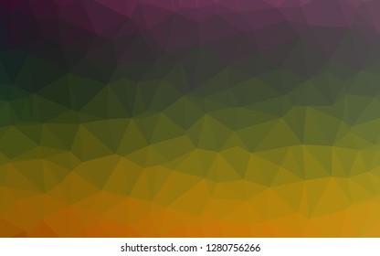 Dark Multicolor, Rainbow vector polygon abstract backdrop. A completely new color illustration in a vague style. Brand new design for your business.