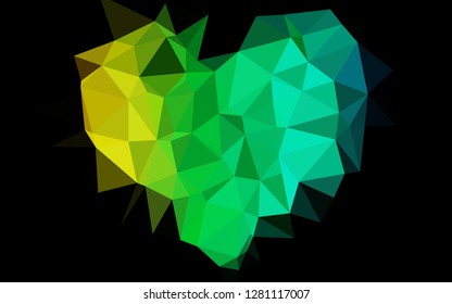 Dark Multicolor, Rainbow vector polygon abstract layout. Colorful abstract illustration with gradient. Triangular pattern for your business design.