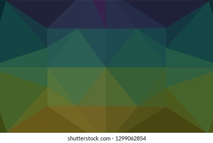 Dark Multicolor, Rainbow vector polygon abstract layout. Shining colored illustration in a Brand new style. The polygonal design can be used for your web site.