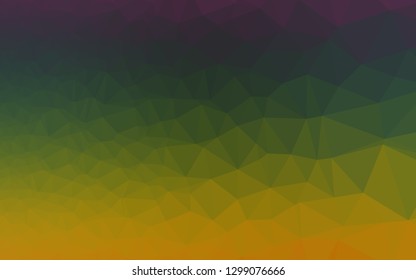 Dark Multicolor, Rainbow vector polygon abstract backdrop. Colorful abstract illustration with gradient. Template for a cell phone background.