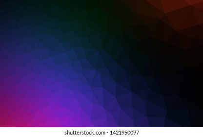Dark Multicolor, Rainbow vector polygon abstract layout. A completely new color illustration in a vague style. Elegant pattern for a brand book.
