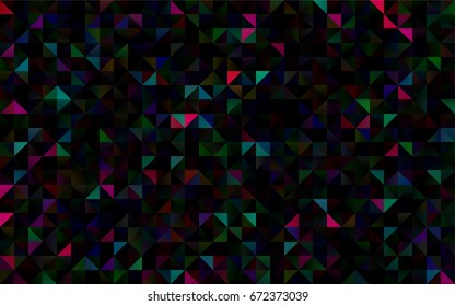 Dark Multicolor, Rainbow vector polygon abstract template. Colorful abstract illustration with gradient. The textured pattern can be used for background.
