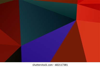 Dark Multicolor, Rainbow vector polygon abstract template. Creative illustration in halftone style with gradient. A completely new template for your business design.