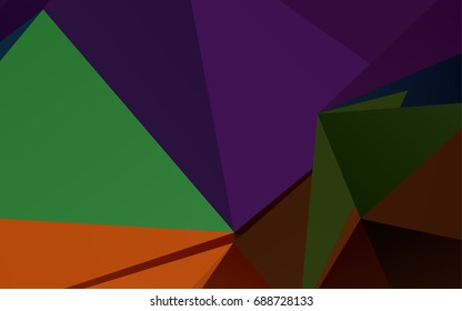 Dark Multicolor, Rainbow vector polygon abstract template. Brand-new colored illustration in blurry style with gradient. A completely new design for your business.