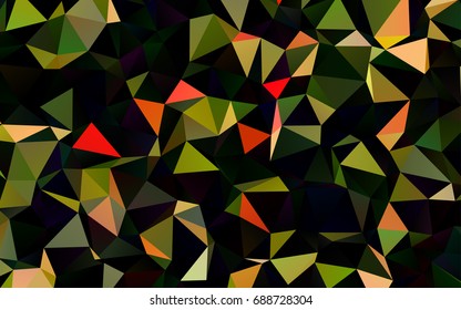 Dark Multicolor, Rainbow vector polygon abstract background. Modern geometrical abstract illustration with gradient. The completely new template can be used for your brand book.