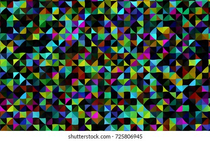 Dark Multicolor, Rainbow vector polygon abstract pattern. Geometric illustration in Origami style with gradient.  A new texture for your design.