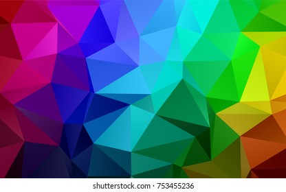 Dark Multicolor, Rainbow vector polygon abstract template. A completely new color illustration in a vague style. A completely new design for your business. Dark Multicolor, Rainbow vector polygon abstract template. A completely new color illustration in a vague style. A completely new design for your business.