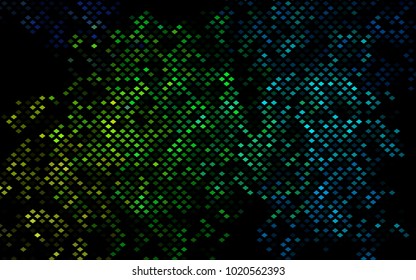 Dark Multicolor, Rainbow vector polygonal illustration, which consist of rectangles. Rectangular pattern for your business design. Geometric background in Origami style with gradient. 