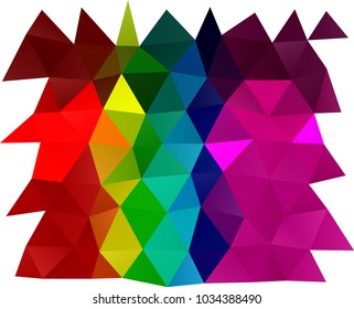 Dark Multicolor, Rainbow vector polygonal pattern. Colorful illustration in abstract style with gradient. A completely new design for your business.