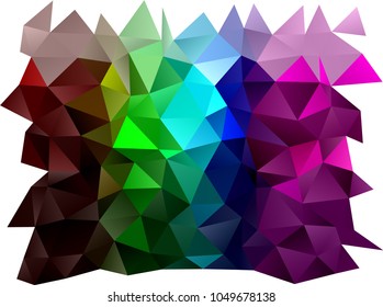 Dark Multicolor, Rainbow vector polygonal pattern. Brand-new colored illustration in blurry style with gradient. Brand-new style for your business design.