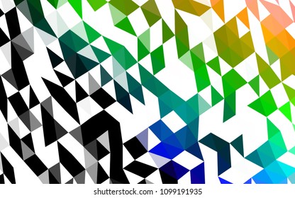 Dark Multicolor, Rainbow vector polygonal template. Colorful abstract illustration with gradient. The best triangular design for your business.
