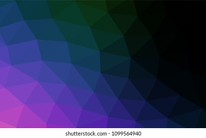 Dark Multicolor, Rainbow vector polygonal background. A completely new color illustration in a vague style. The completely new template can be used for your brand book.