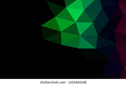 Dark Multicolor, Rainbow vector polygonal polygonal. Colorful abstract illustration with gradient. A completely new design for your business.