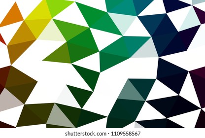 Dark Multicolor, Rainbow vector polygonal polygonal. Colorful illustration in abstract style with gradient. Triangular pattern for your business design.