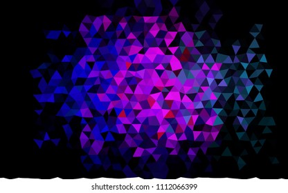 Dark Multicolor, Rainbow vector polygonal pattern. Colorful abstract illustration with gradient. The template can be used as a background for cell phones.