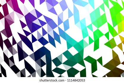 Dark Multicolor, Rainbow vector polygonal background. Glitter abstract illustration with an elegant design. The elegant pattern can be used as part of a brand book.