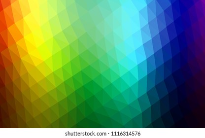 Dark Multicolor, Rainbow vector polygonal template. Colorful illustration in abstract style with gradient. A completely new design for your business.