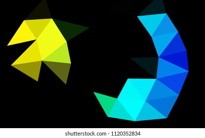Dark Multicolor, Rainbow vector polygonal polygonal. A completely new color illustration in a vague style. The polygonal design can be used for your web site.