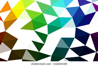 Dark Multicolor, Rainbow vector polygonal polygonal. Colorful abstract illustration with gradient. A completely new template for your business design.