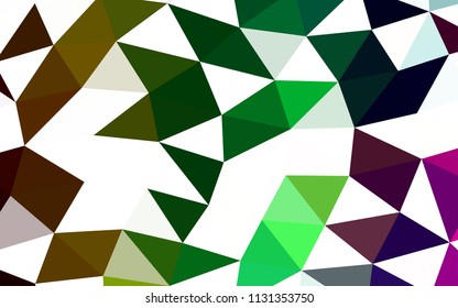 Dark Multicolor, Rainbow vector polygonal polygonal. Brand new colored illustration in blurry style with gradient. The polygonal design can be used for your web site.