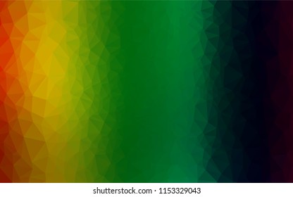 Dark Multicolor, Rainbow vector polygonal template. A completely new color illustration in a vague style. The textured pattern can be used for background.