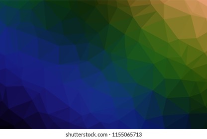 Dark Multicolor, Rainbow vector polygonal template. A sample with polygonal shapes. The completely new template can be used for your brand book.