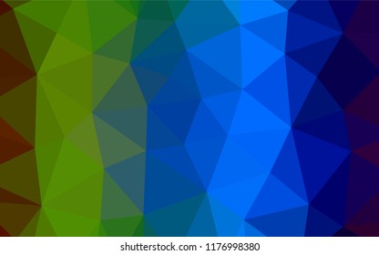 Dark Multicolor, Rainbow vector polygonal template. An elegant bright illustration with gradient. The best triangular design for your business.