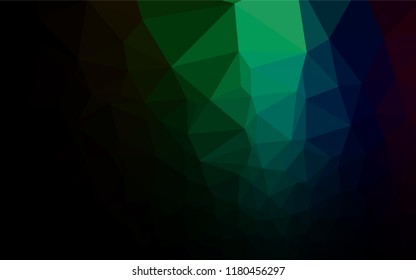 Dark Multicolor, Rainbow vector polygonal template. An elegant bright illustration with gradient. A completely new design for your business.
