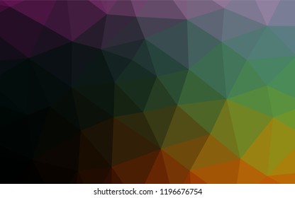Dark Multicolor, Rainbow vector polygonal background. A completely new color illustration in a vague style. A completely new design for your business.