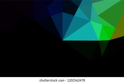 Dark Multicolor, Rainbow vector polygonal background. Glitter abstract illustration with an elegant design. A completely new design for your business.