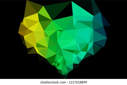 Dark Multicolor, Rainbow vector polygonal template. Brand new colored illustration in blurry style with gradient. The textured pattern can be used for background.