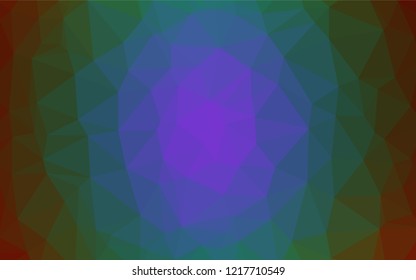 Dark Multicolor, Rainbow vector polygonal pattern. Geometric illustration in Origami style with gradient.  A completely new design for your business.